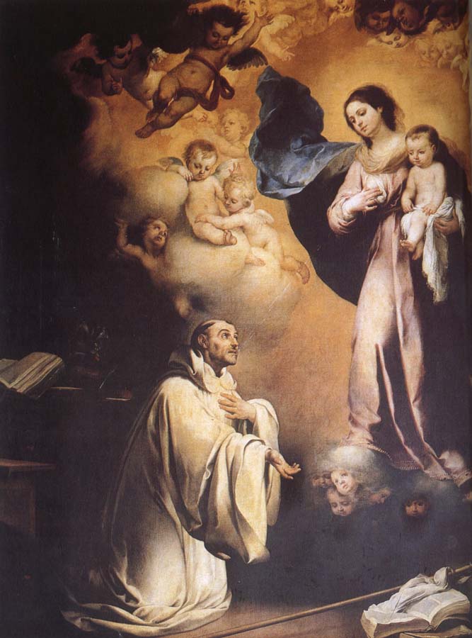 San Bernardo and the Virgin Mary